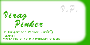 virag pinker business card